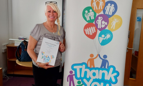 Head of Safeguarding Lynne Chambers is highly commended in the Leader of the Year category in the Thank You Event 2023